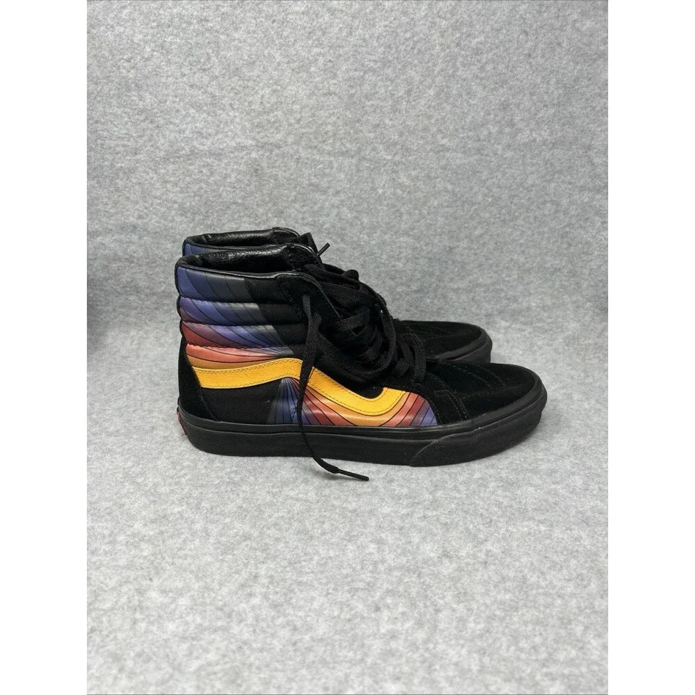 Vans Sk8-Hi Reissue Refract Black And Multi Skate Shoes Size Men 8 Women’s  9.5